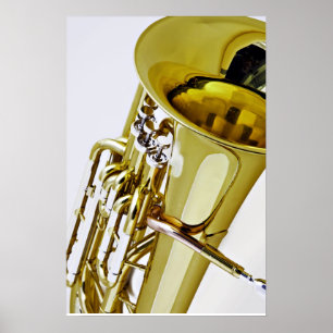 Affiche de musicien de bande de Souasphone de tuba