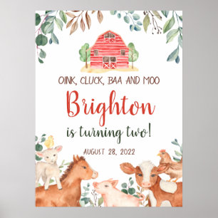 Affiche de naissance Bienvenue Bébé Parade d'anima