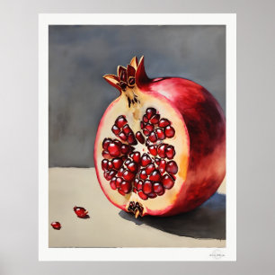 Affiche de nature morte de grenade