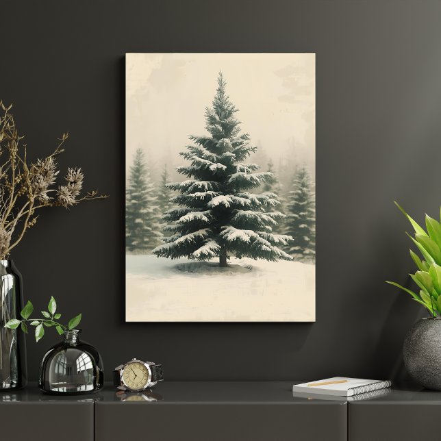 Affiche de Noël Arbre Nostalgique – Fêtes de fin d (Créateur téléchargé)