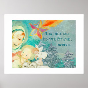 Affiche de Noël chrétienne basée sur la foi
