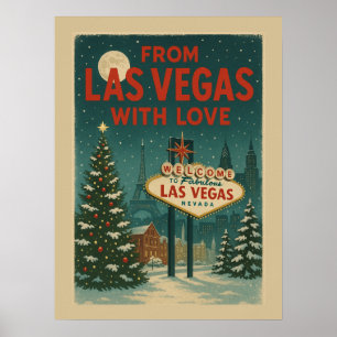 Affiche de Noël «De Las Vegas avec amour»