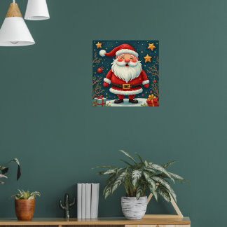 affiche de Noël père Noël