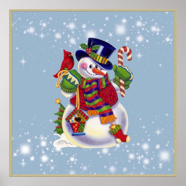 Affiche de Noël Snowman (Devant)