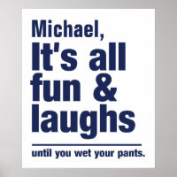Affiche de nom personnalisé FUN & LAUGHS