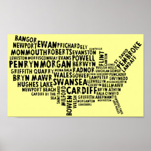 Affiche de noms de lieu de Gallois d'Américain