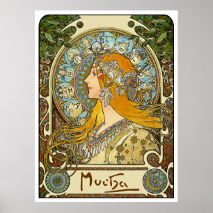 Affiche de Nouveau d'art de Mucha - zodiaque -