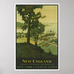 Affiche de Nouvelle-Angleterre Voyage Art New York