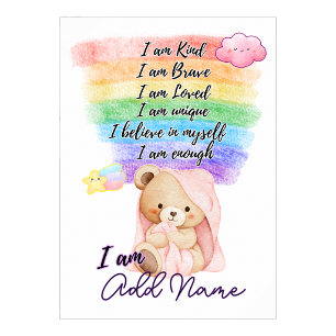 affiche de nurserie inspirante pour fille