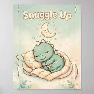 Affiche de nurserie pour dinosaure Snuggle Up