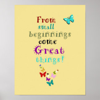 Affiche de nursery art petite débuts