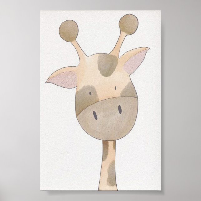 Affiche de nursery - Girafe (Devant)
