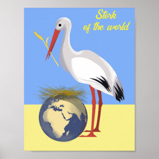 Affiche de paix "jaune bleu" ukrainienne