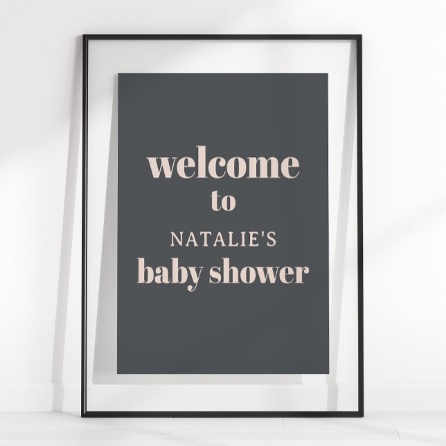Affiche de pancarte pour Baby Shower avec typograp (Créateur téléchargé)