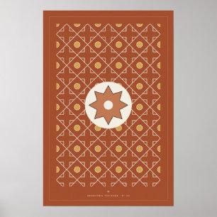 Affiche de papier peint en carreaux de terre cuite