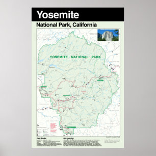 Affiche de parc national de Yosemite grande