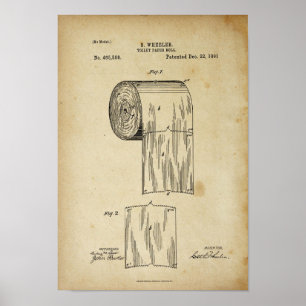 Affiche de parchemin d'impression de brevet de