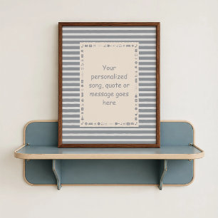 Affiche de paroles de chanson grise - Cadeau de pa