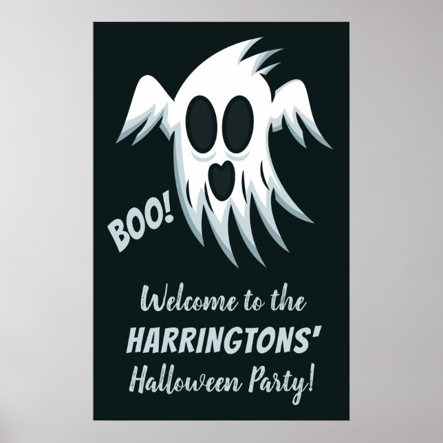 Affiche de partie de texte personnalisée Halloween (Devant)