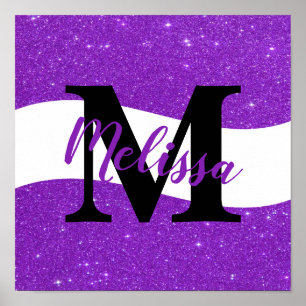 Affiche de parties scintillant personnalisée