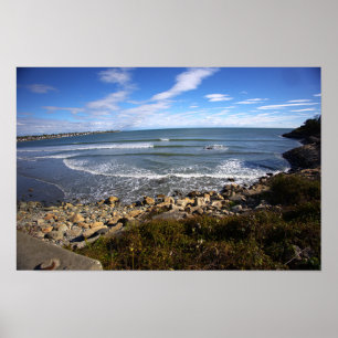 Affiche de paysage aquatique de falaise de Rhode I