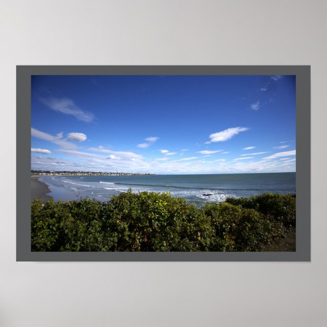 Affiche de paysage aquatique de la plage de Rhode  (Devant)