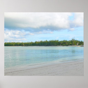 AFFICHE DE PAYSAGE MARIN DE GREEN TURTLE CAY / ÎLE