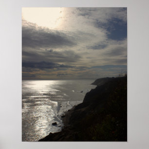 Affiche de paysage océanique de falaise de Rhode I