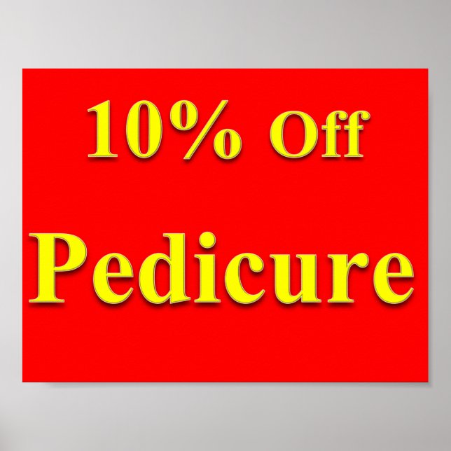 Affiche de pédicure à -10% mat (Devant)