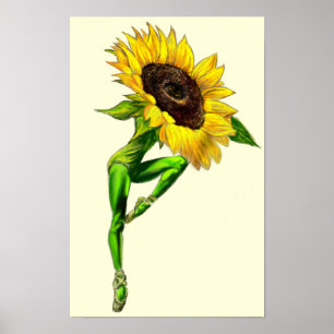 Affiche de peinture de danseuse de ballet tourneso