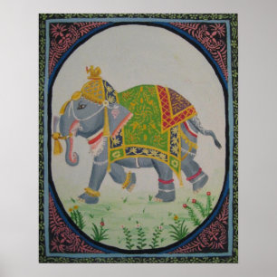Affiche de peinture sur éléphant
