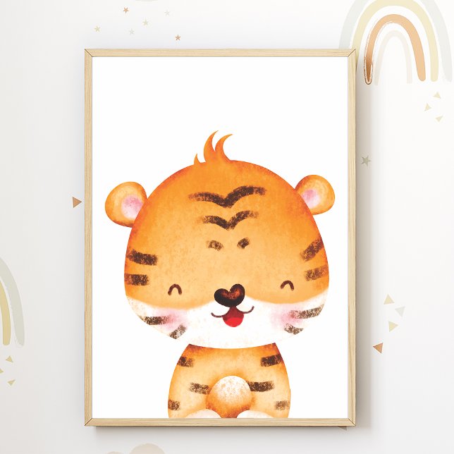 Affiche de pépinière de Tigre Mignon Décoration de (Créateur téléchargé)