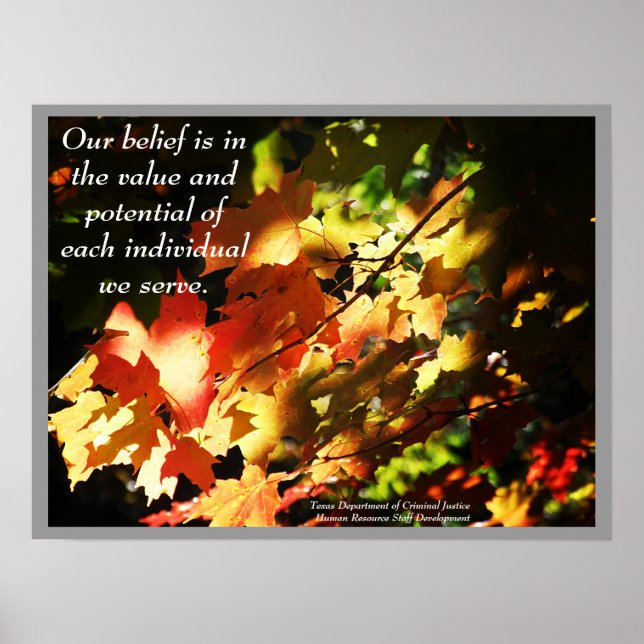 Affiche de perfectionnement du personnel de TDCJ H (Devant)