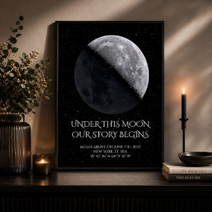 Affiche de phase de lune personnalisée pour l'anni