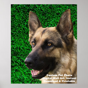 Affiche de photo de chien personnalisée - Mémorial