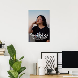 Affiche de photo de remise de diplôme personnalisé