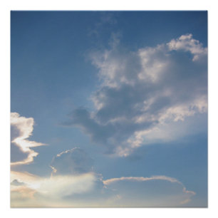 Affiche de photographie de nuages naturels
