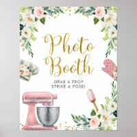 Affiche de photomaton de salle à manger florale po