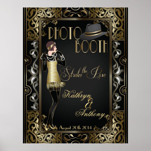 Affiche de photomaton de style Gatsby Classique Vi (Devant)