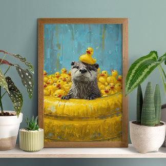 Affiche de Piscine Canard en Caoutchouc Loutre Drô
