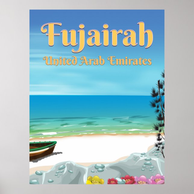 Affiche de plage de Fujairah Émirats Arabes Unis (Devant)