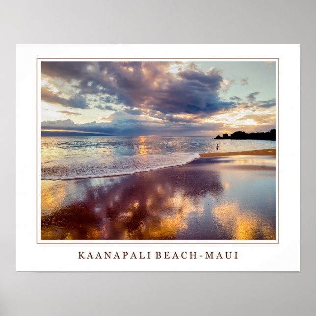 Affiche de plage de Kaanapali (Devant)