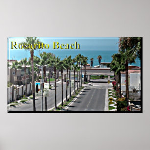 Affiche de plage de Rosarito Mexique