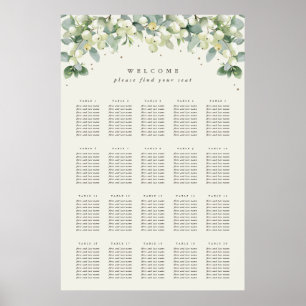 Affiche de plan de table de 24x36" 20 tables de 10