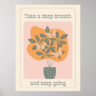 Affiche de plante papillon inspirante   