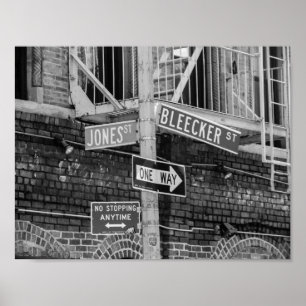 Affiche de plaques de rue de New York City