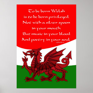 Affiche de poème de Gallois - dragon de Gallois