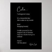 Affiche de poème inspirant calme pour décoration m