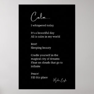 Affiche de poème inspirant calme pour décoration m