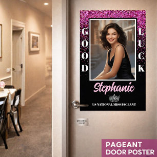 Affiche de porte de concours de bonne chance scint